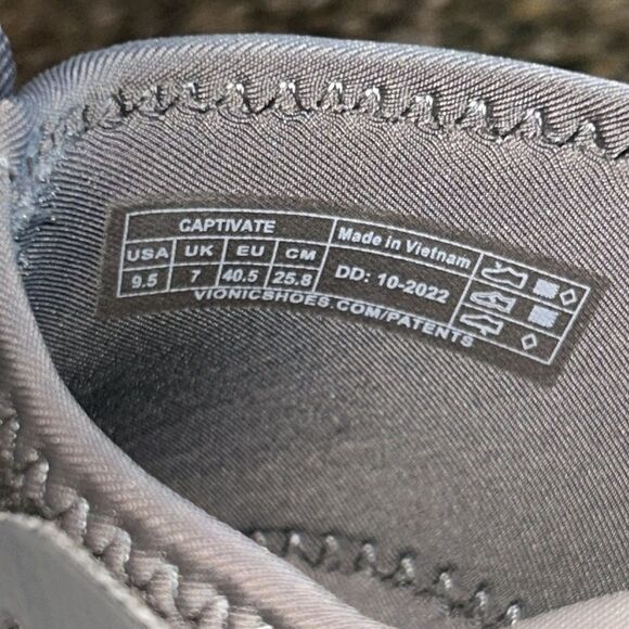 Like New Vionic Captivate Gray and Light Teal Sneakers - Picture 9 of 9